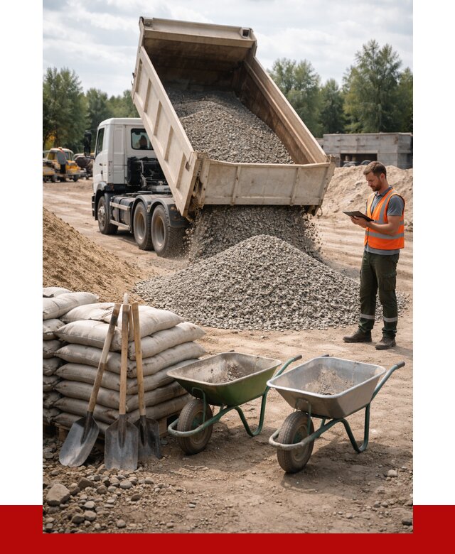 Доставка нерудных материалов в Гуково от 1232 руб. | ПРОНЕРУДГкв