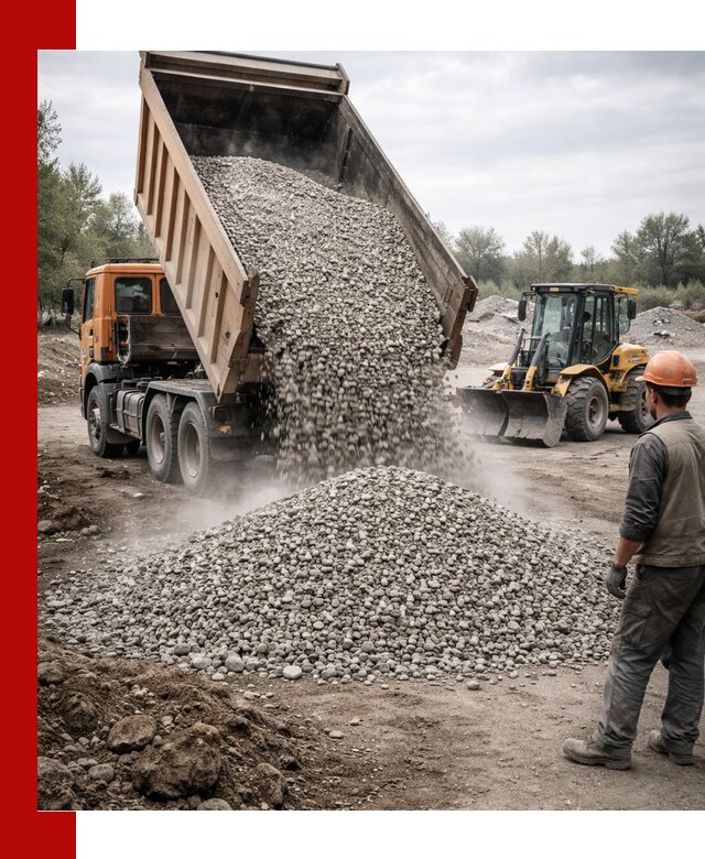 Доставка щебня в Гуково крупными и мелкими фракциями