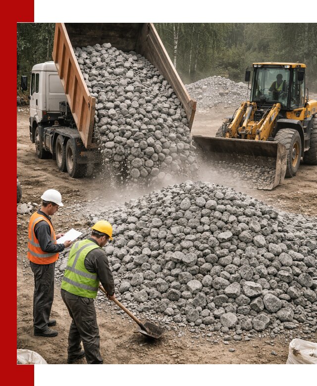 Гранитный щебень фракция 70-150 доставка в Гуково