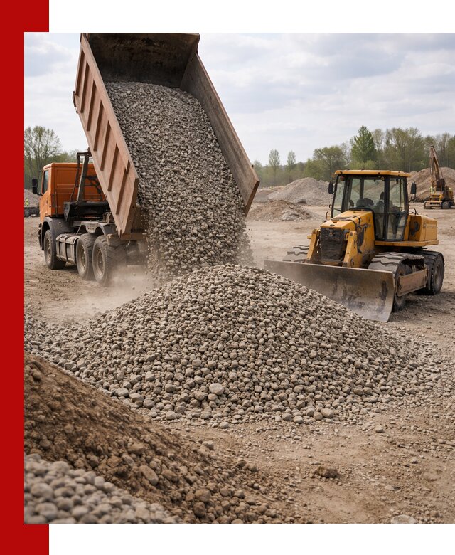Доставка гравийного щебня фракции 40-70 в Гуково