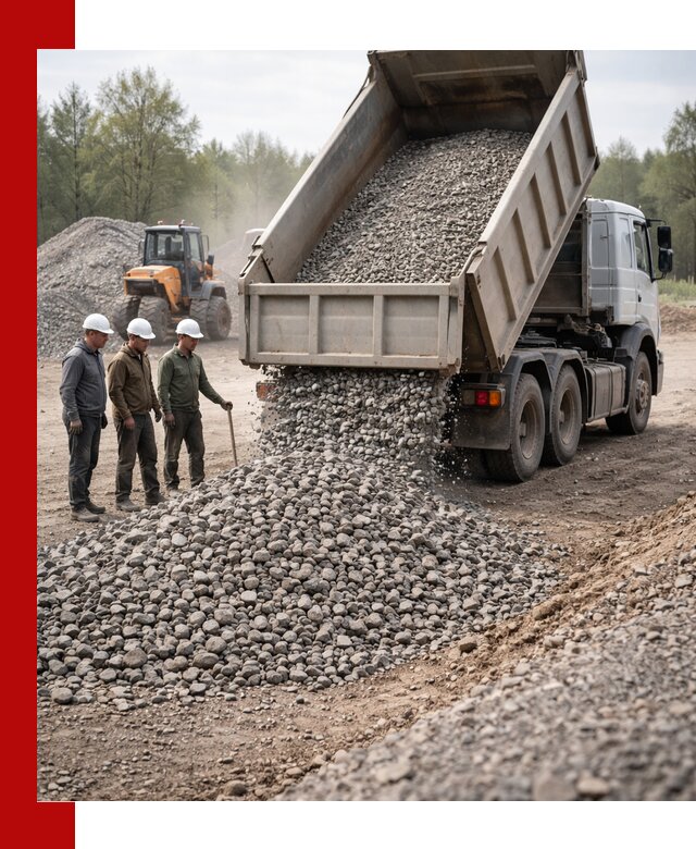 Доставка гравийного щебня фракции 70-120 в Гуково