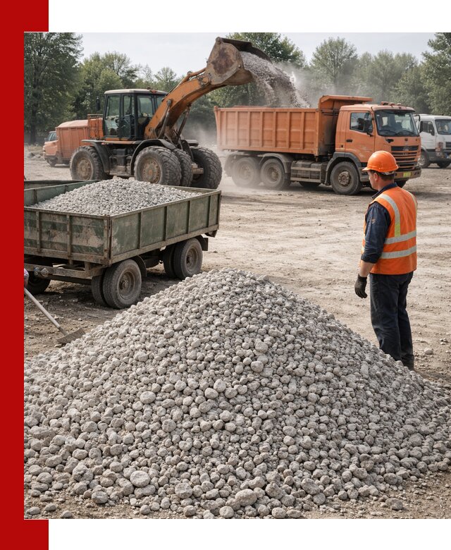 Доставка известнякового щебня фракция 20–40 в Гукове