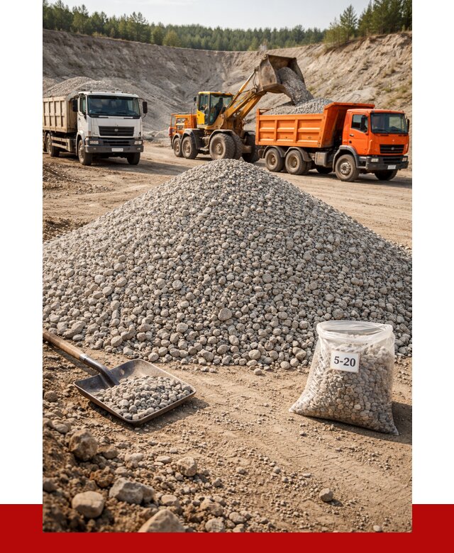 Доломитовый щебень фр. 5-20 в Гукове от 4312 р. | ПРОНЕРУДГкв