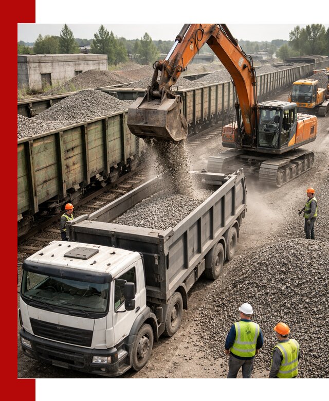 Железнодорожный щебень фракция 25–60 для поставок в Гуково