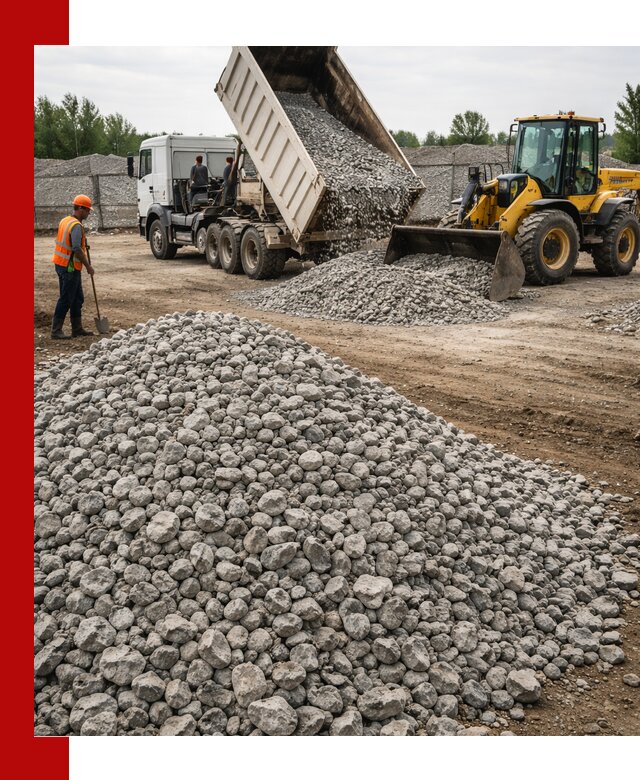 Доставка бетонного щебня фракции 40-70 в Гукове