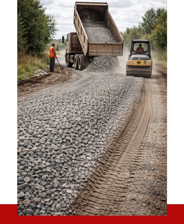 Щебень для отсыпки дороги в Гукове от 2772 р. ПРОНЕРУДГкв