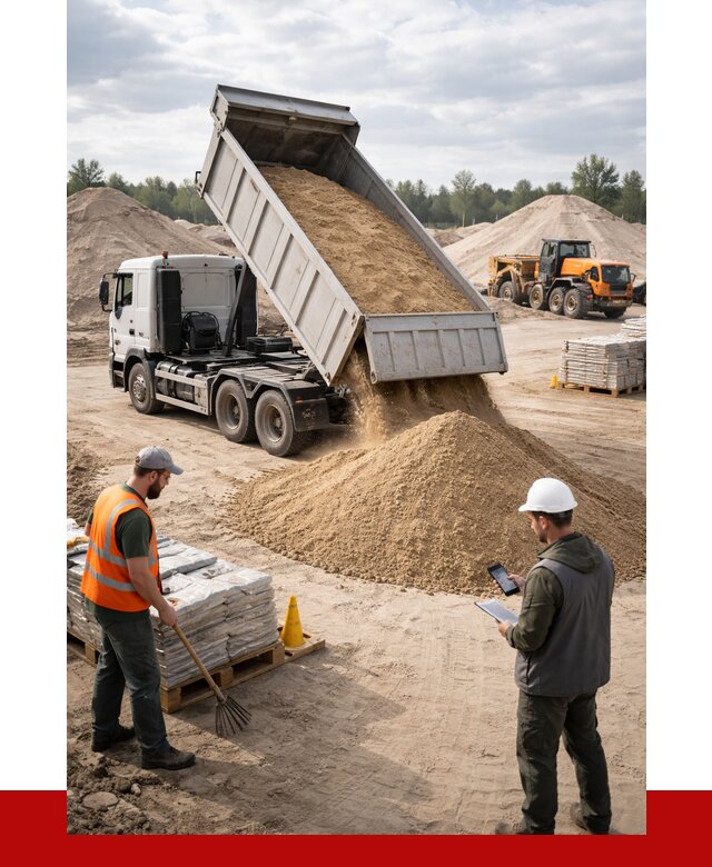 Карьерный песок с доставкой в Гуково от 3696 р. ПРОНЕРУДГкв
