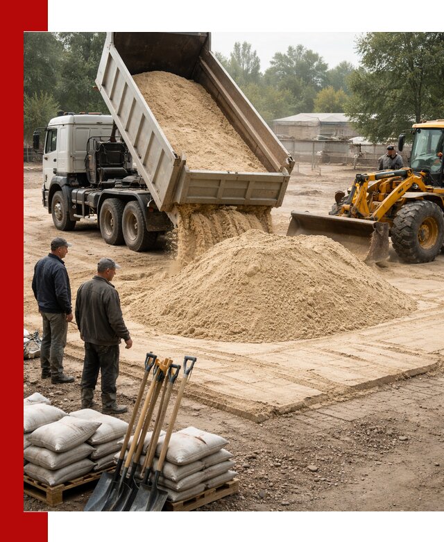 Доставка мытого песка в Гуково с самосвалами по выгодной цене