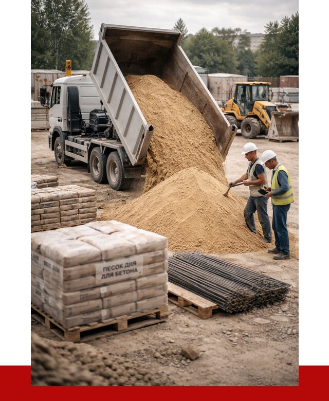 Песок для бетона в Гуково от 2567 р. с доставкой, ПРОНЕРУДГкв