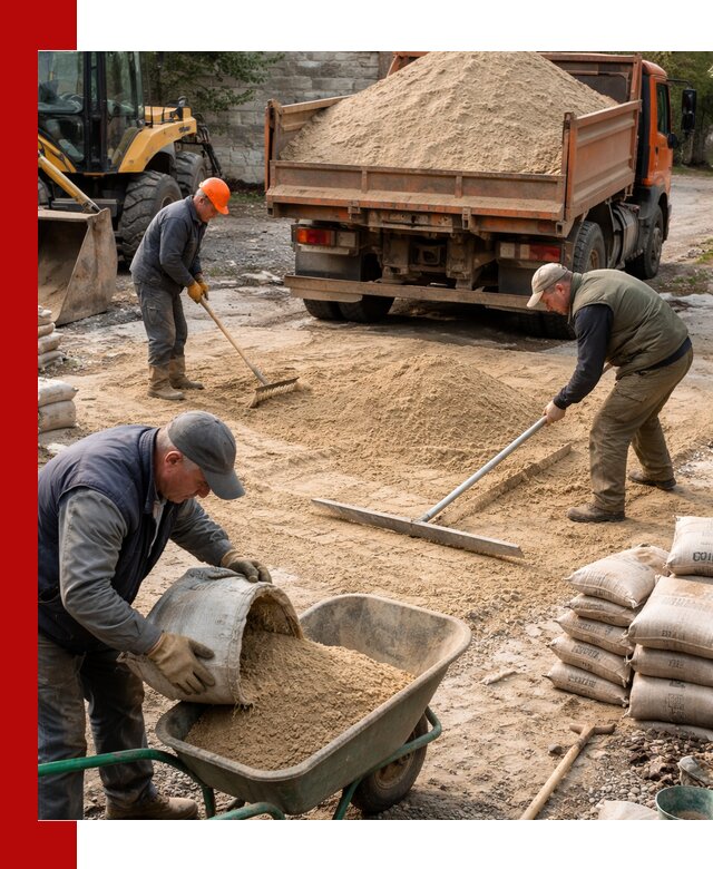 Поставка песка для стяжки в Гукове с быстрой доставкой