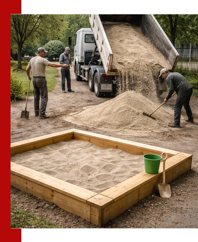 Песок для песочницы с доставкой в Гукове недорого и чистый