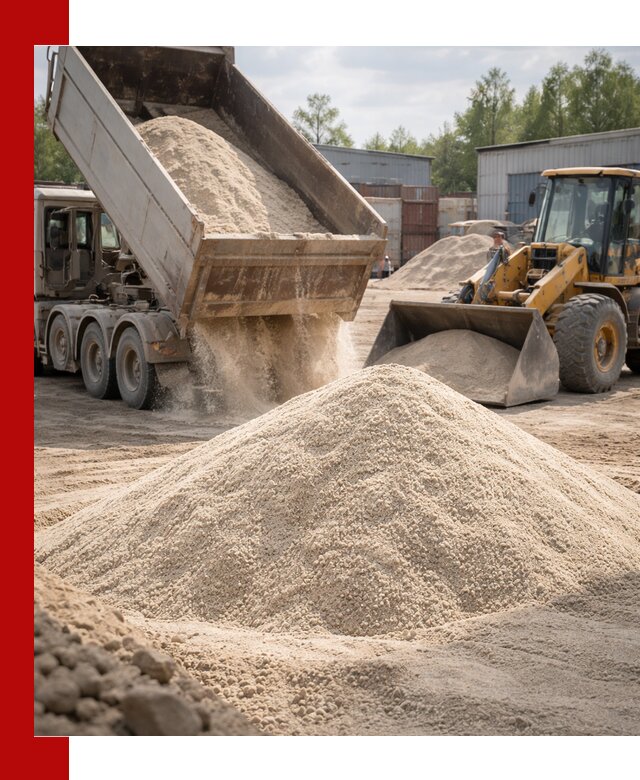 Кварцевый песок с доставкой в Гукове для строительных работ