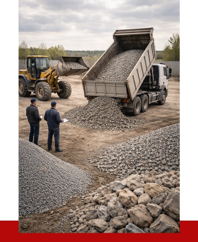 Гравий и камень с доставкой в Гукове от 4312 р. - ПРОНЕРУДГкв