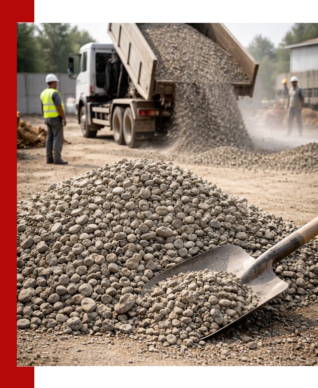 Доставка гравия фракции 20-40 в Гукове с самосвалами