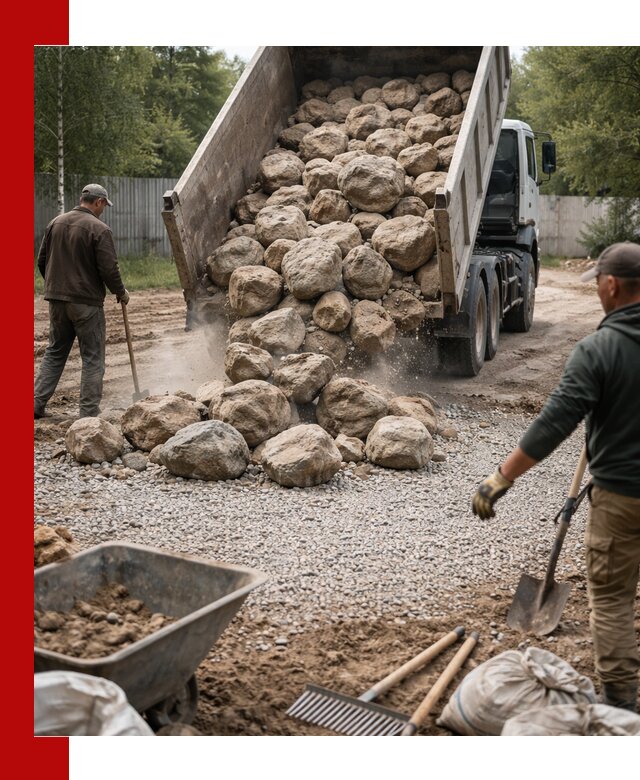 Доставка и укладка булыжника в Гуково