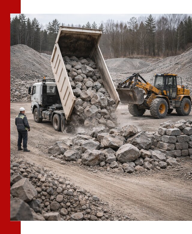 Доставка и продажа бутового гранитного камня в Гуково