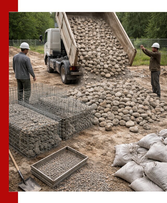 Камень для габионов фракция 70–151 в Гукове