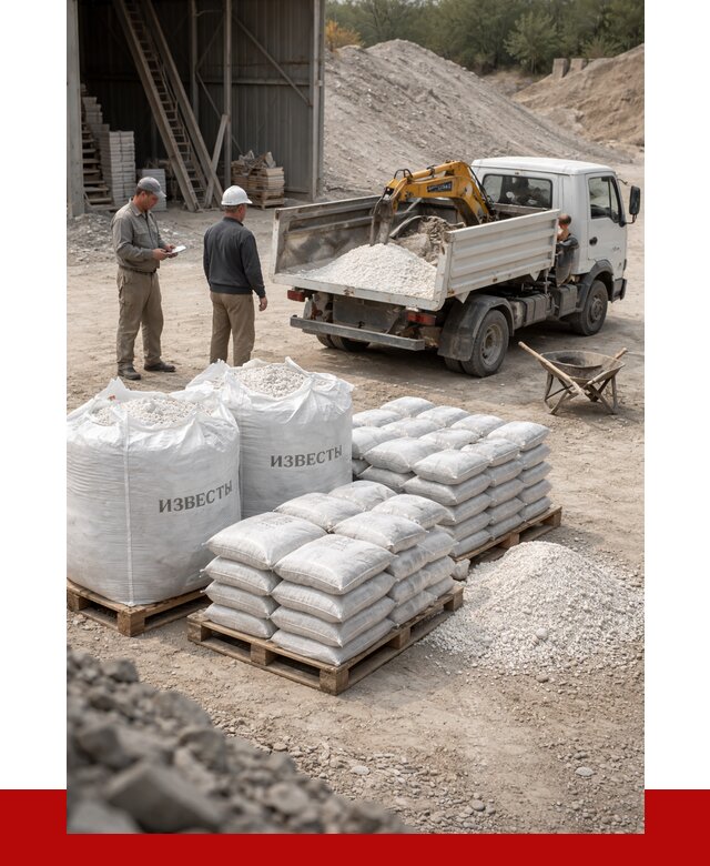 Известь строительная в Гуково с доставкой от 4312 р. | ПРОНЕРУДГкв