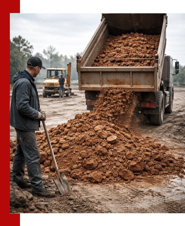Глина для засыпки в Гуково с доставкой самосвалами