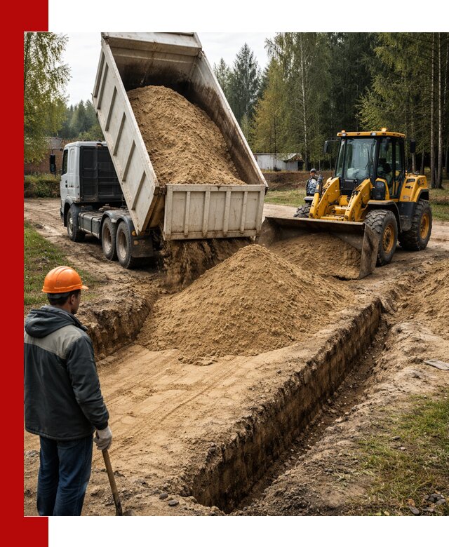 Доставка песчаного грунта в Гуково для строительных работ