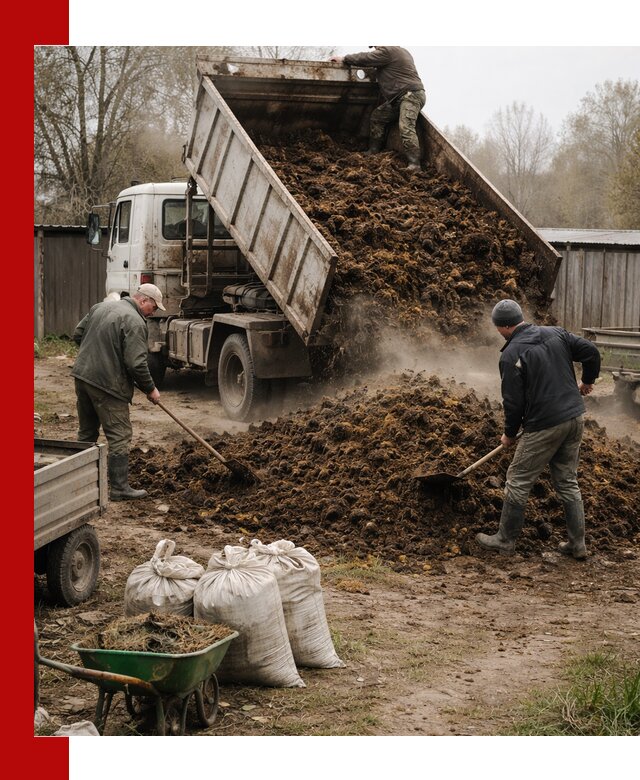 Доставка коровьего навоза самосвалом в Гуково