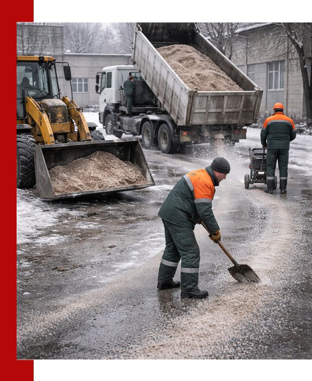 Реагент против гололеда с доставкой и нанесением в Гуково
