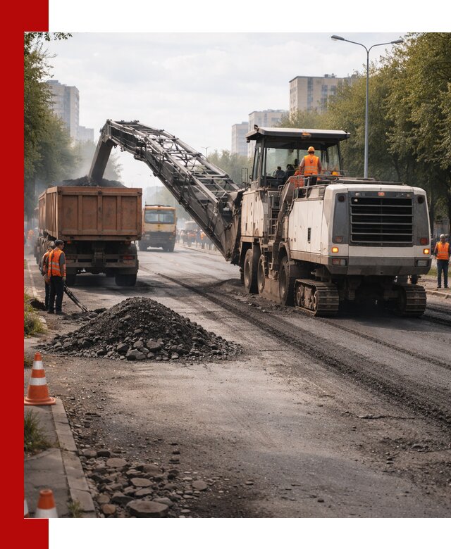 Фрезерованный асфальт в Гуково — удаление и вывоз старого покрытия