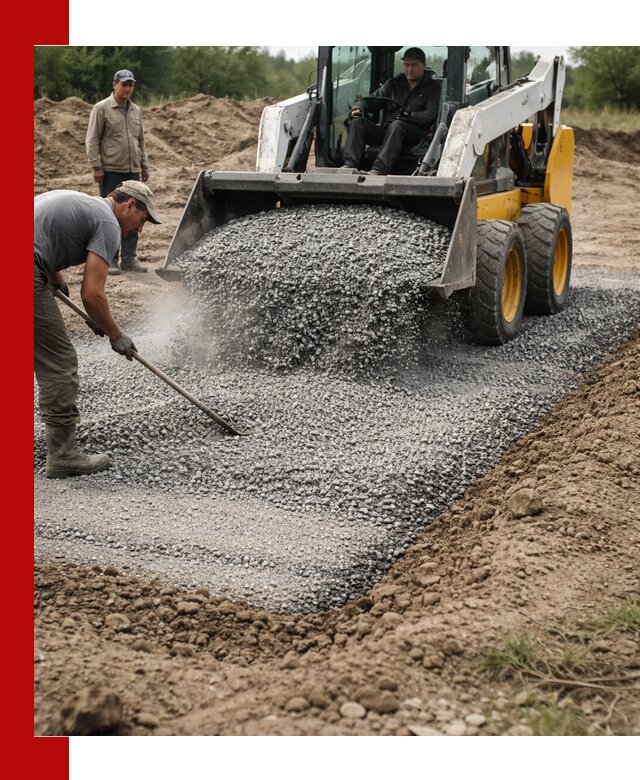 Устройство щебеночной подушки в Гукове для дорог и фундаментов